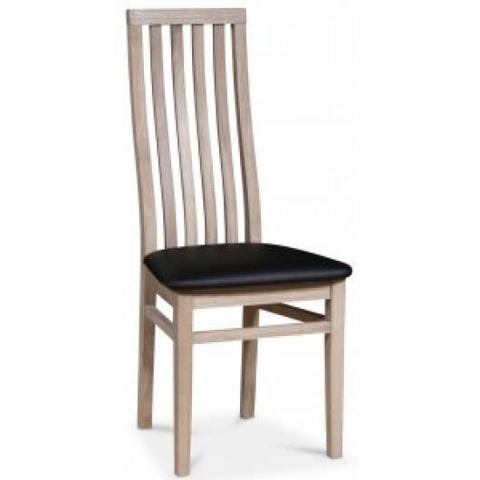 2 st Alaska stol - Vitpigmenterad / Svart Ecoläder + Fläckborttagare för möbler