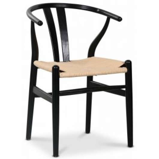 2 st Sunda matstol svart med repsits + Fläckborttagare för möbler - Trästolar, Matstolar & Köksstolar, Stolar